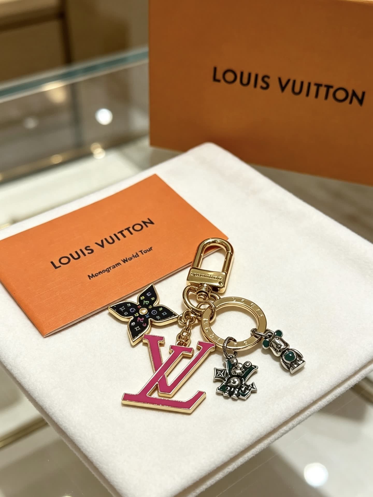 Louis Vuitton Monogram World Tour Keychain
